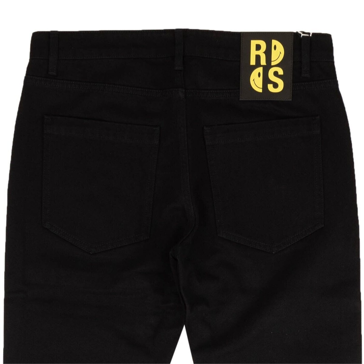NWT RAF SIMONS X Smiley Black Rear Logo Patch Jeans Size 28