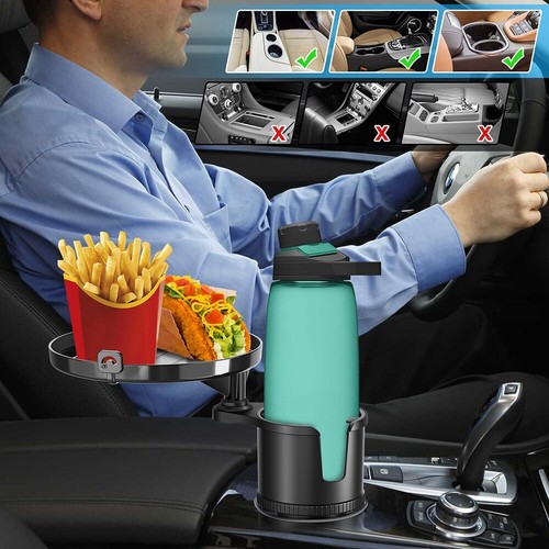 Car Food Detachable Tray Organizer Adjustable Drink Bottole Storage Cup Holder - Picture 8 of 10