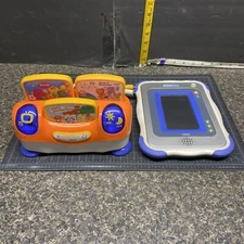 V.SMILE BABY System With 3 Educational Cartridges & Vtech Tab (Parts Or Repair).