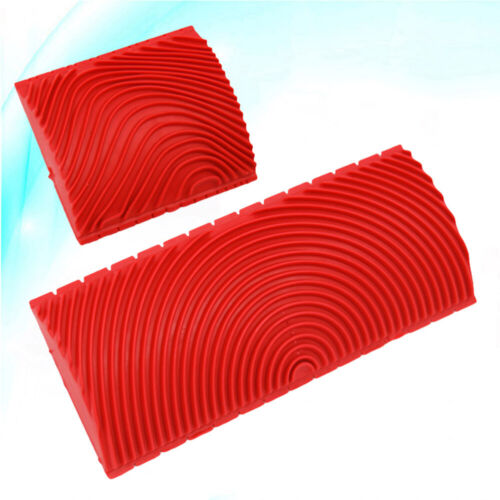  2 Pcs Red Rocker Grainer Tool Graining Pattern Stamp DIY Wall Decorating - Picture 1 of 11