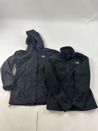 The North Face Jacket Women’s Size XS Black 3-in-1 Fleece & Rain Coat HyVent - Afbeelding 1 van 16