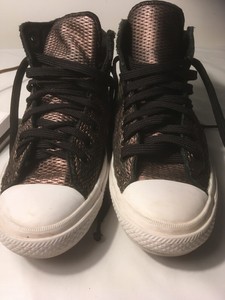 bronze leather converse