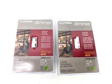 2pcs Lutron Toggler White 600W Toggle Dimmer Switch Single Pole AY-600PH-WH