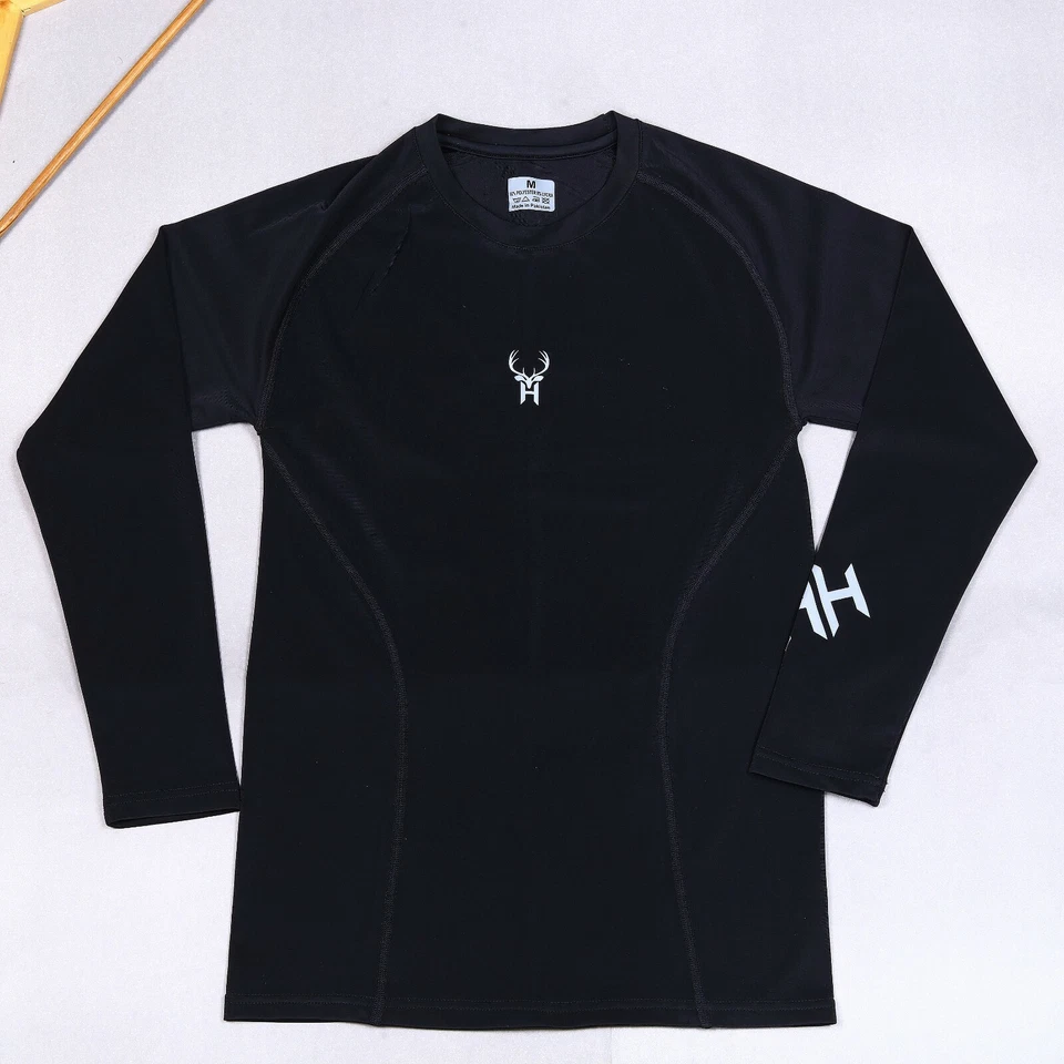 Men's MMA Rash Guard Top Full Sleeve Compression BJJ Wrestling Grappling - Image 3 of 4