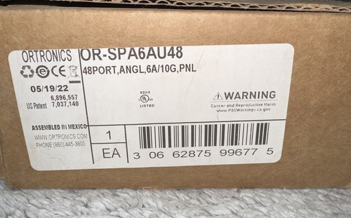 Ortronics CAT6A Angled 48 Port Patch Panel (OR-SPA6AU48) - 第 1/5 張圖片