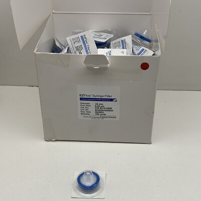 (100) EZFlow 378-2415-OEM Syringe Filter w/Foxx Hydrophilic PVDF Membrane 0.22um