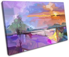 Oil Painting Tree Abstract Landscapes SINGLE CANVAS WALL ART Picture Print