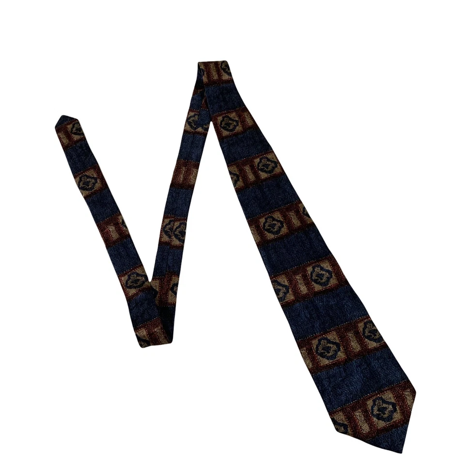 Bugatti Men's Tie 100% Silk New with Tag Geometric Print - Image 2 of 4