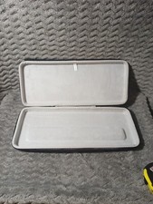 Khanka Hard Long Thin Travel Case, Soft Interior Black Grey 15x7x2