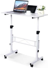 Height-adjustable standing desk, mobile standing desk on wheels