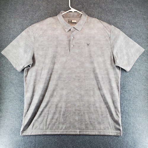 Opti-Dri Golf Polo Shirt Mens 2XL Gray Dot Spotted Wicking | eBay