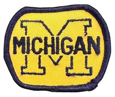 VTG The University Of MICHIGAN WOLVERINES Sew Or Iron On Patch 2 1/2  X 2  NOS