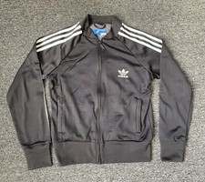 ADIDAS ORIGINALS Supergirl Track Jacket Black Women Size 12 Full Zip