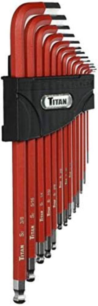 Titan Tools 12713 SAE antiscivolo, set di chiavi esagonali â€" multicolore (pezz