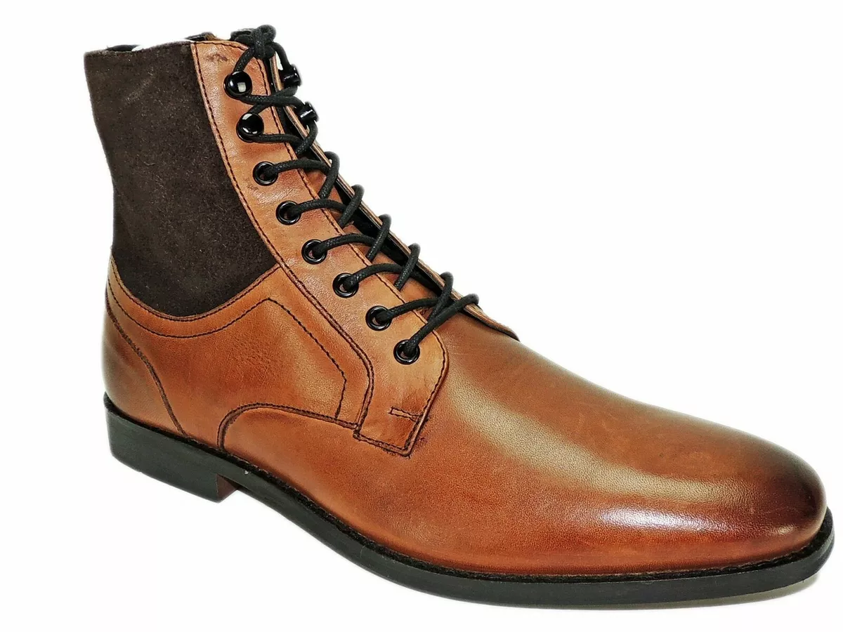 Bar III Men s Jerry Leather Suede Lace Up Boots Brown 12M