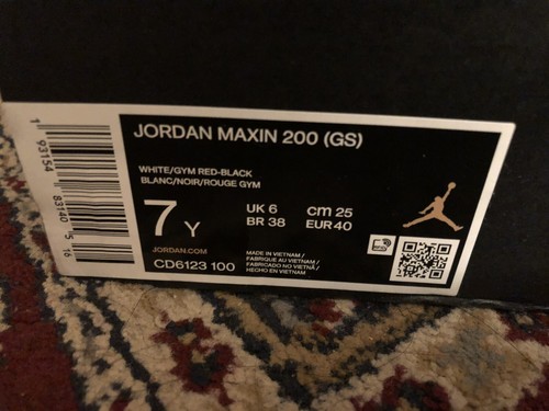 Jordan Maxin 200 GS Black Gym Red CD6123-001 Youth Size 7Y - Bild 7 von 7