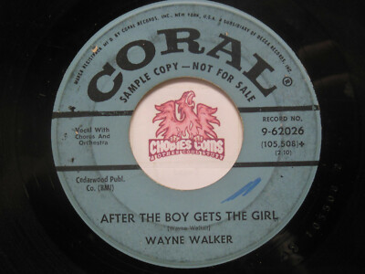 Wayne Walker: Just Before Dawn / After The Boy Gets The Girl, 45 RPM G+ (Q3)