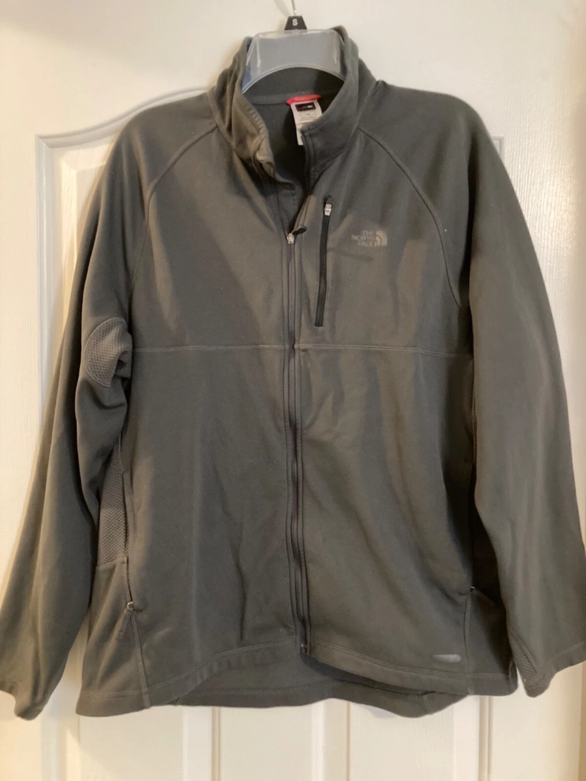 The North Face Jacket Mens Large Gray Full Zip Pockets Outdoors Hiking gorpcore