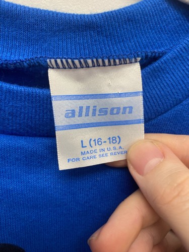 Vintage 80s Mickey Mouse Allison Sweatshirt Kids Size Large (16-18) Blue - Picture 2 of 6