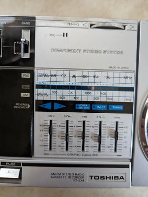 Toshiba RT-SX4 Vintage Boom Box Stereo *See condition* Tape deck