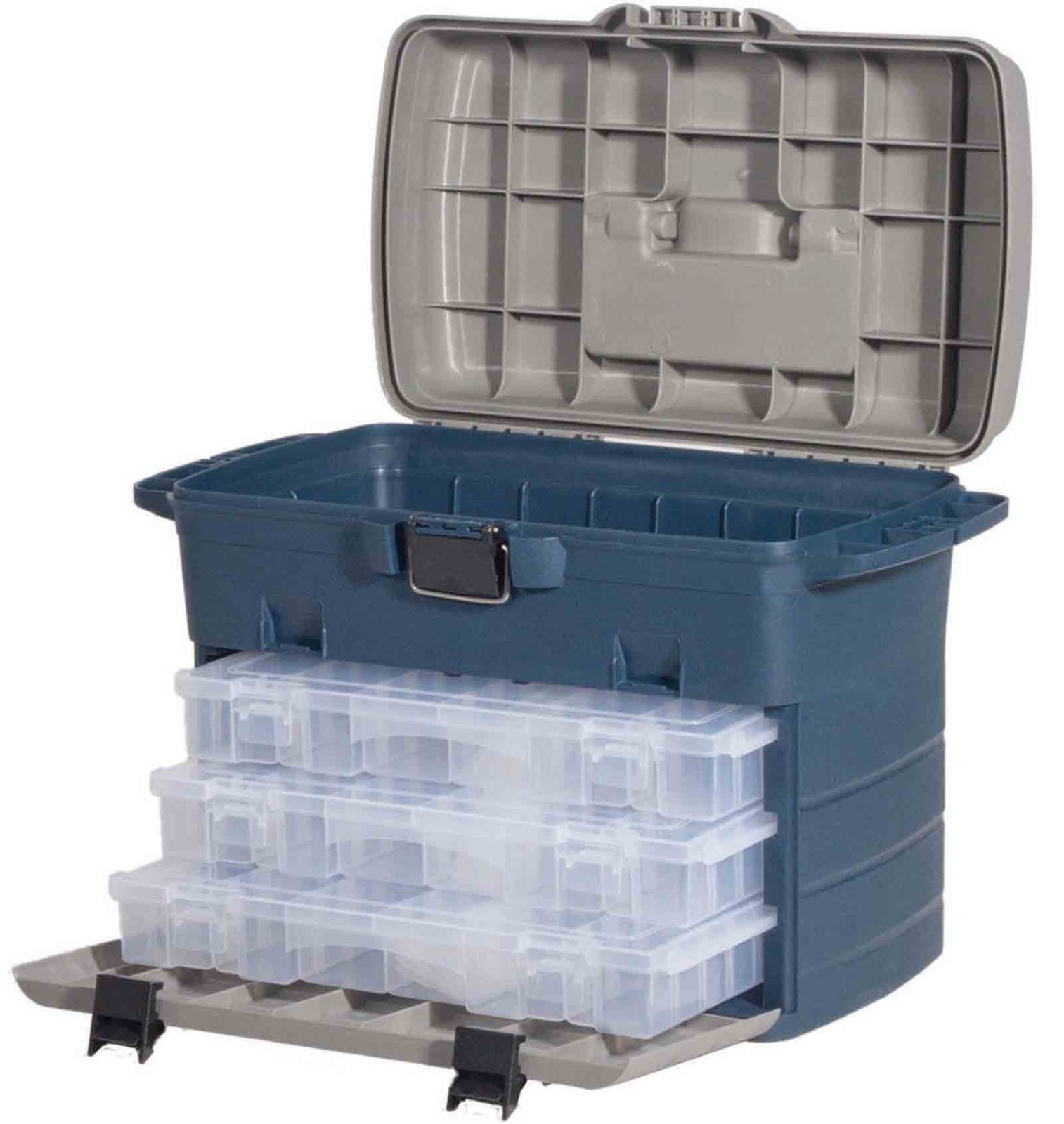 Leeda Large Saltwater & Freshwater Tackle Box System + 3 Lure Cases Fishing Box