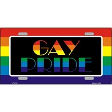 MINI Size 4"x2.2" License Plate Metal Sign for Home Gay Pride