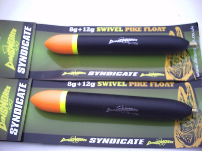 2 x Dinsmores 8g +12g Syndicate Loaded Swivel Hechtschwimmer.