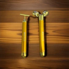 Amirce Face Massager Roller Golden 3D Roller Electric Facial Roller and T Shape 