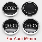 Audi Alloy Wheel Centre Caps  4  Gloss Black Grey  All sizes  4B0601170A