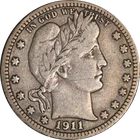 1911-P Barber Quarter - Choice