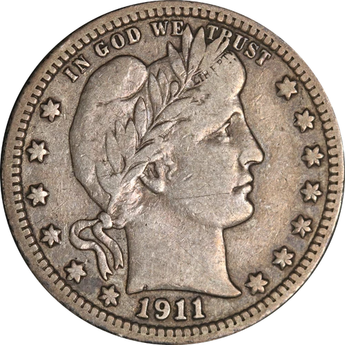 1911-P Barber Quarter - Choice