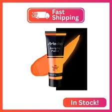Artecho Glow in the Dark Paint, Neon Orange Paint 120ml / 4.05oz Tubes, Art Cr