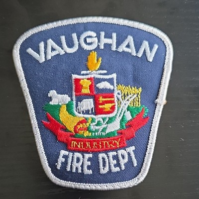 Vaughan Fire Dept Patch Canada Firefighting Rescue Collectible Badge