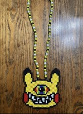 Subtronics Pikachu Perler Necklace Handmade
