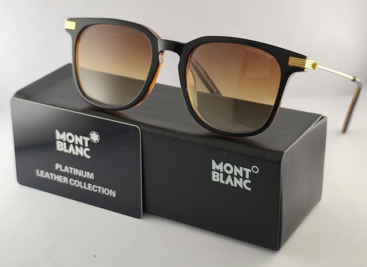 Montblanc Meisterstuck Gold Round Metal Frame Sunglasses with Brown Lenses MONTBLANC SUNGLASSES - MB0362S 002 49 - Havana/Gold main image 4