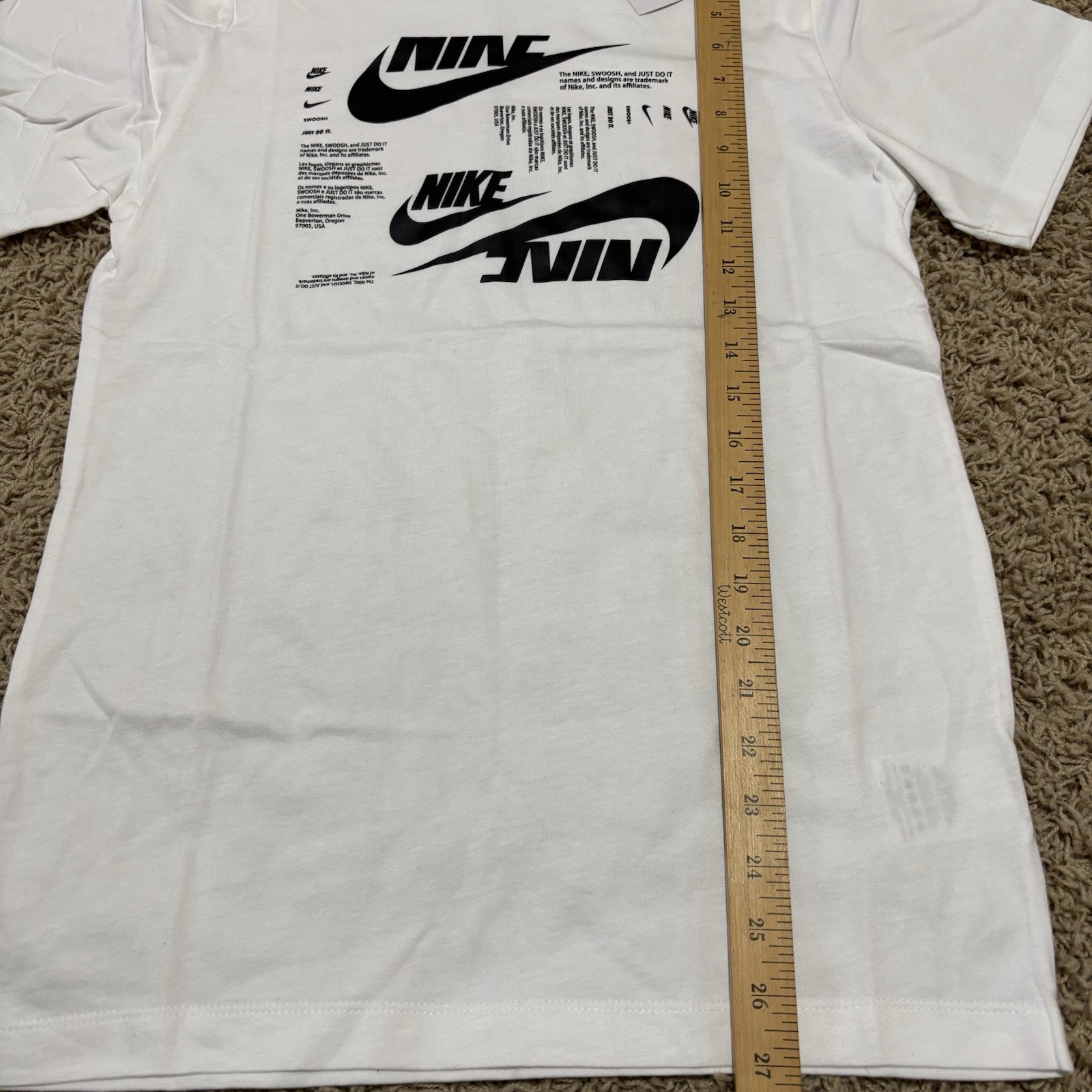 Nike Men's NSW Club SSNL HBR Graphic S/S White Tee DR7815-100 Small thumbnail 3