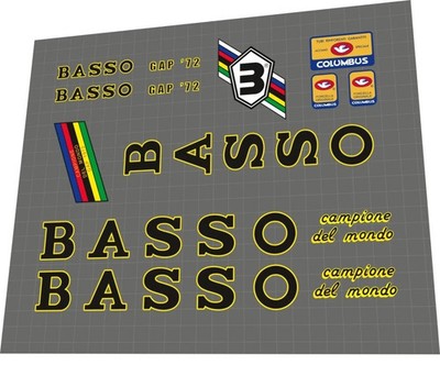 BASSO GAP '72 FRAME DECAL SET
