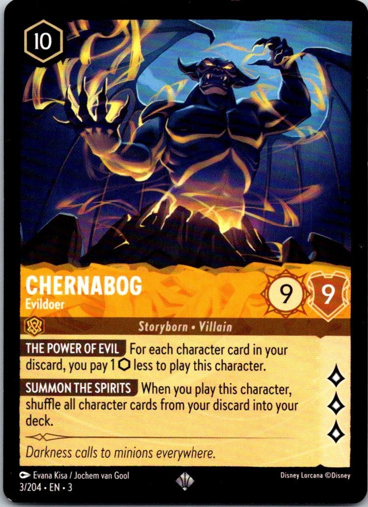 Chernabog - Evildoer - 3/204 - Into the Inklands - Lorcana - NM - B3G1