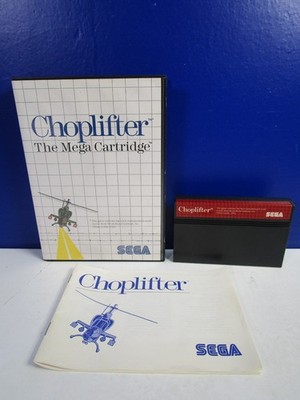 vintage SEGA MASTER SYSTEM CHOPLIFTER the mega cartridge VIDEO GAME