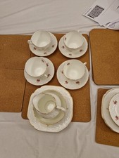 Colport Bone China Tea Set Teapot Sugar Bowl Gold Wearing