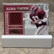 2001 PLAYOFF Shaun Alexander ALMA MATER MATERIALS JERSEY CARD