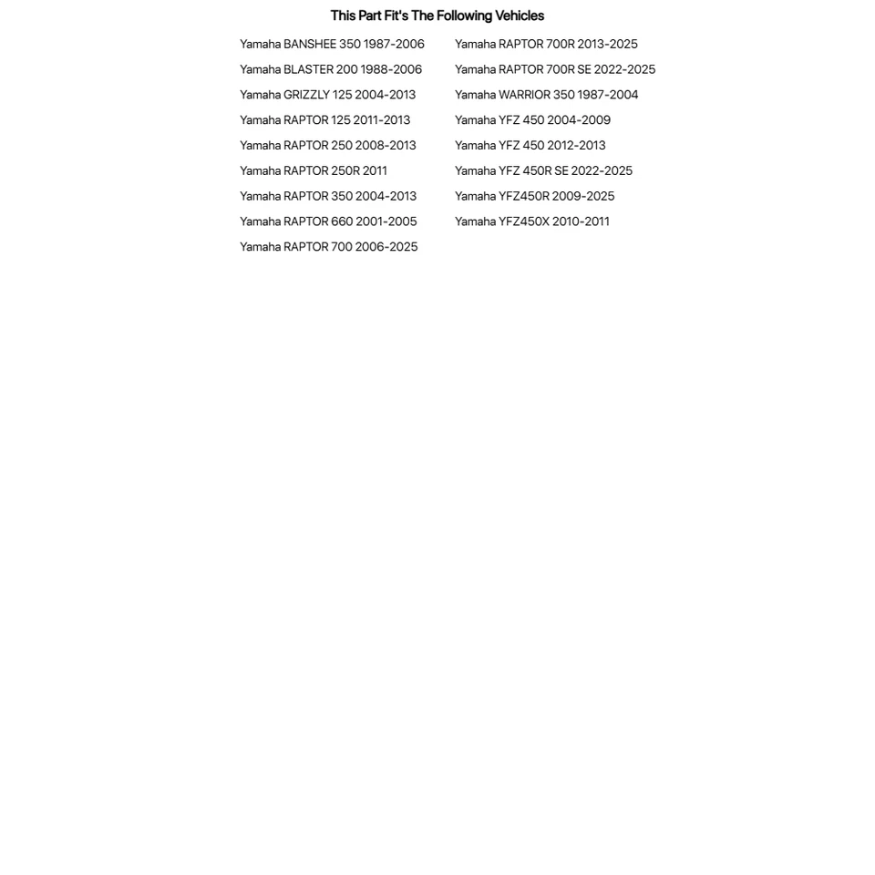 Kit de buje de brazo en A Tusk para Yamaha Warrior 350 1987-2004 Foto 2 de 2