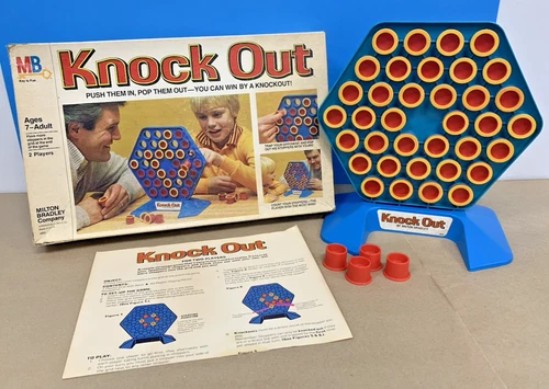 Vintage 1970's 1978 Milton Bradley - Knock Out - Strategic Board Game - Complete