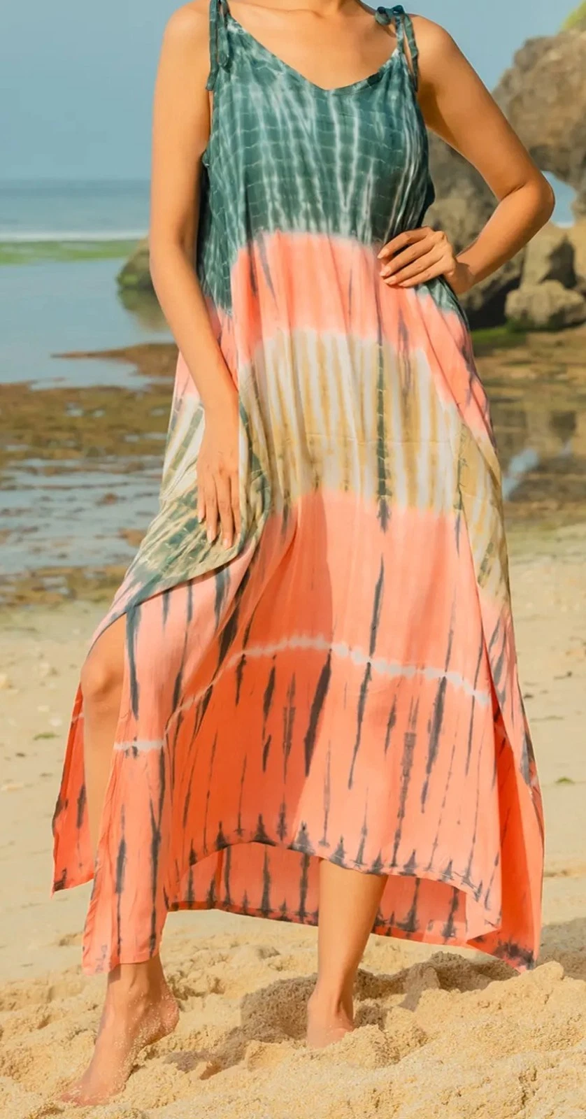 Mixed , TIe-dye long summer dress FS 8/18
Opens in a new window or tab