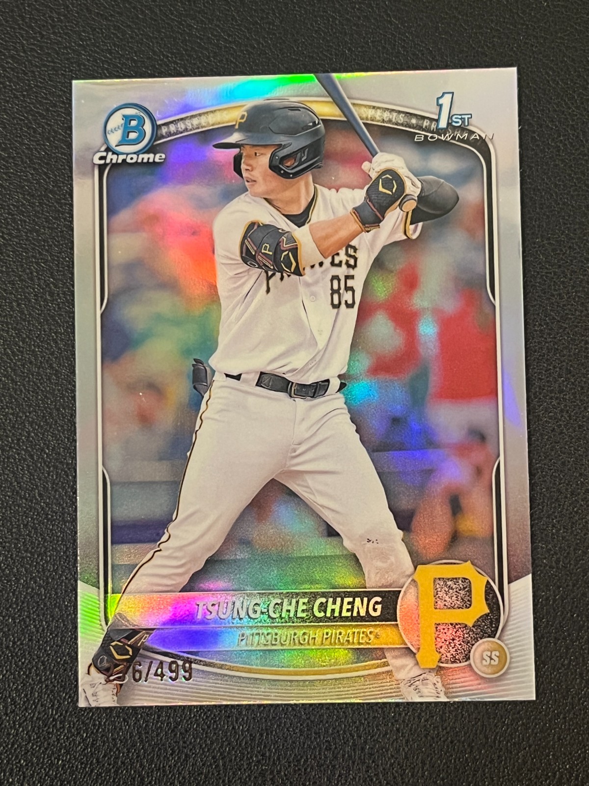 Tsung-Che Cheng 2025 Bowman Chrome 1st Refractor /499 Pirates