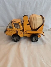 Vtg 1970’s Tonka Yellow Diecast Cement Dump Truck Toy 8” Worling Mixer