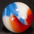 JABO POSTAL Swirl Marble 9/16"+ Mint-oblong Hawkeyespicks sg — photo 1