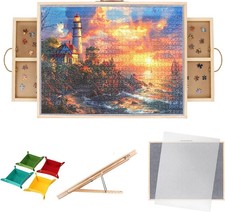 1500 Piece 2-in-1 Tilting Rotating Puzzle Board with Drawers  Adjustable 5 An