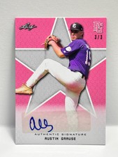 AUSTIN GRAUSE Auto/3 #BA-AGI 2020 Leaf Perfect Game National Showcase