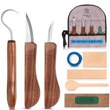 Schaaf Tools 3-pc Beginner Wood Carving Kit for Whittling and Spoon Carving